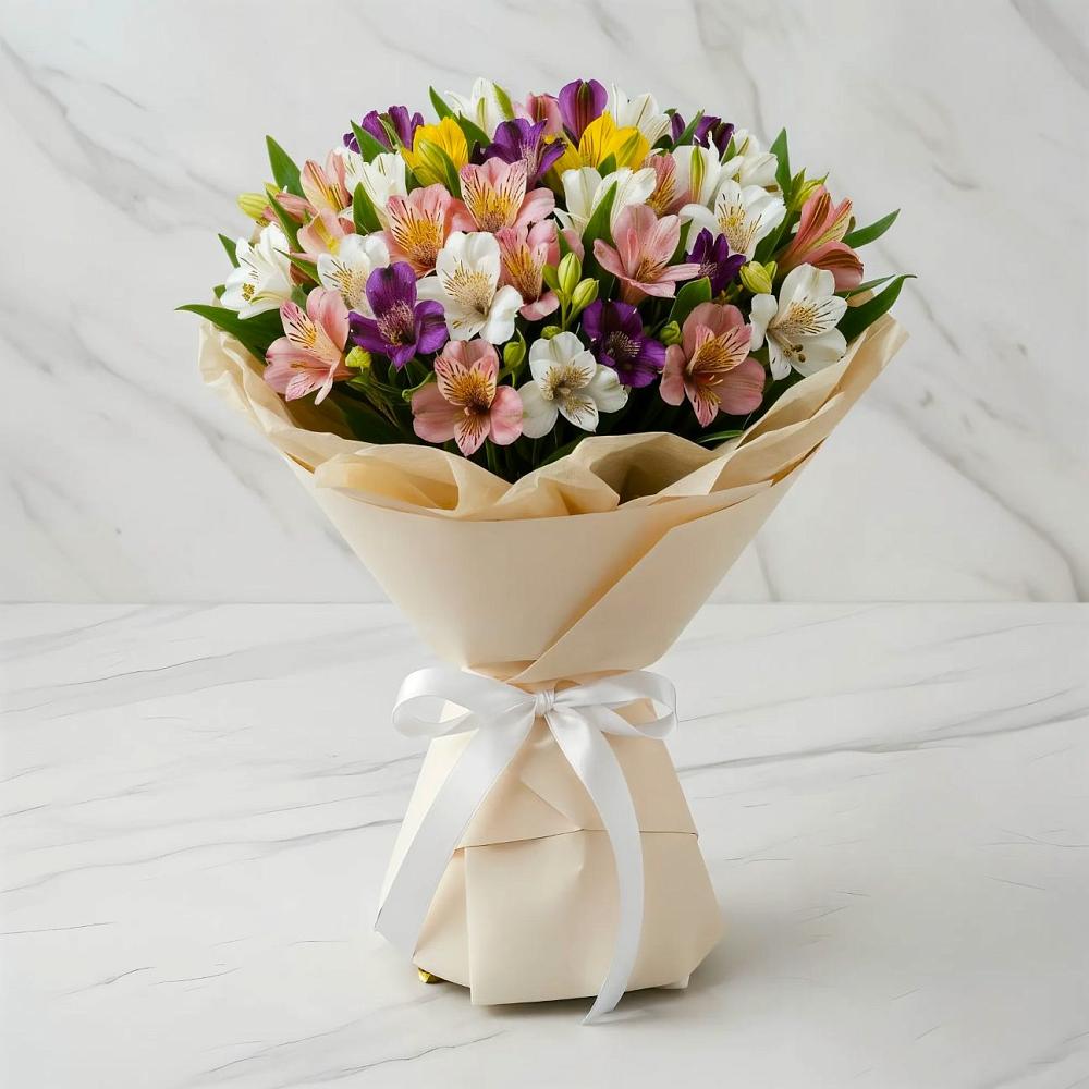 Букет цветов из: Альстромерии в Любучаны