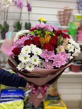 Букет цветов из:  Розы, Хризантемы и Альстромерии #REPLACE_PRED# Любучаны