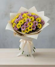 Букет цветов из:  Хризантемы в Любучаны