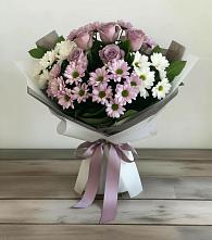 Букет цветов из:  Хризантемы и Розы в Любучаны