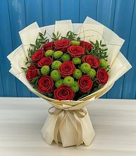 Букет цветов из:  Розы и Хризантемы в Любучаны