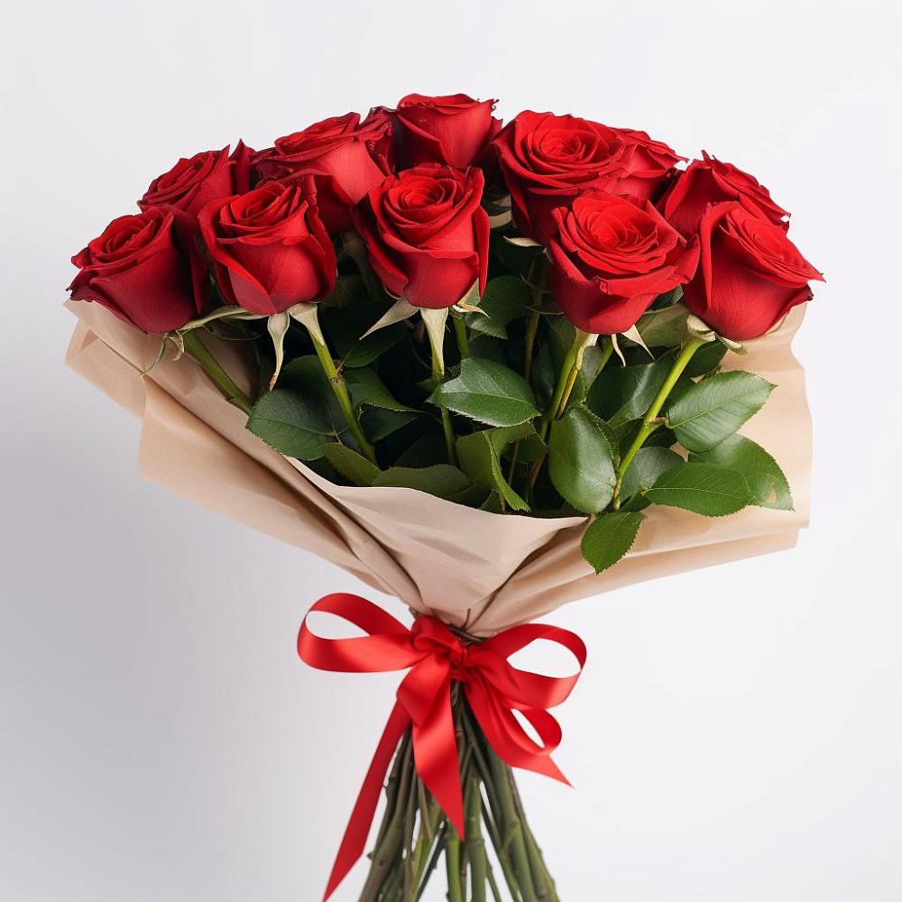 Букет 11 Красных роз Эдлесс Лав в Любучаны