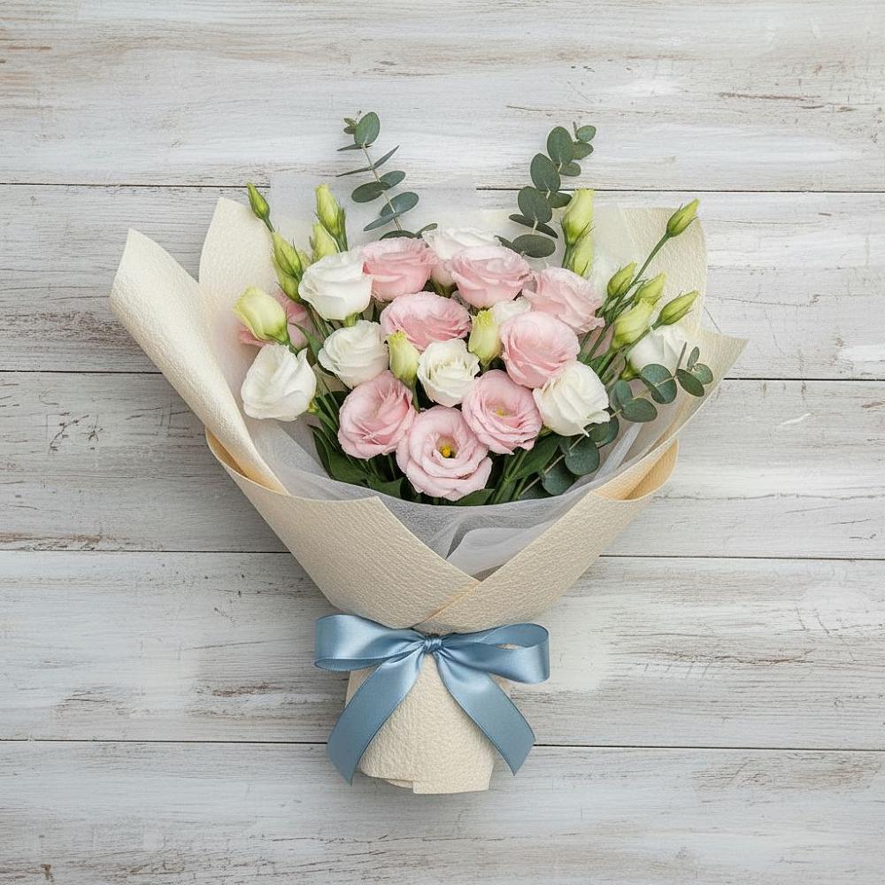 Букет цветов из: Лизиантусы в Любучаны